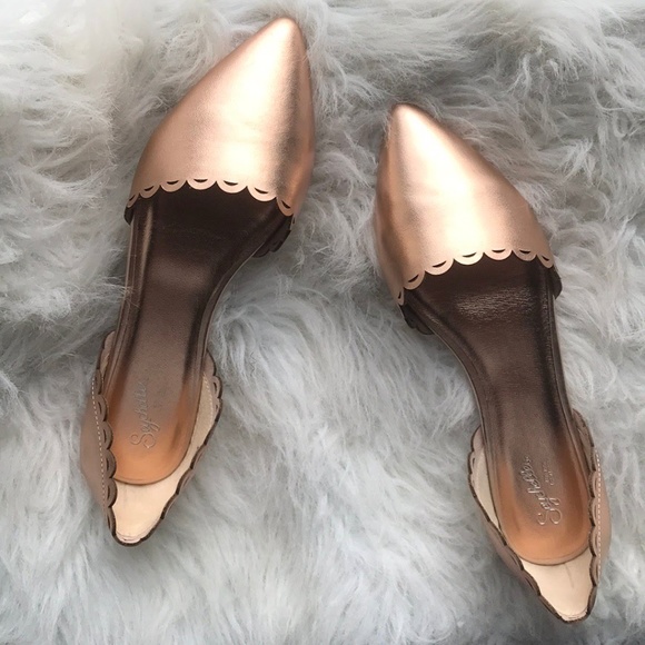 🆕NIB rare Seychelles rose gold leather flats - Picture 4 of 8